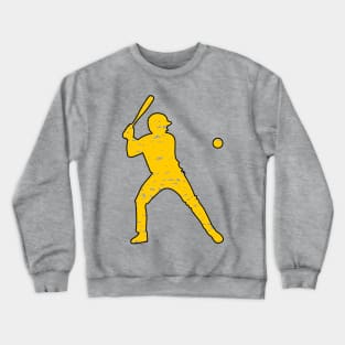 doodle baseball player silhouette Crewneck Sweatshirt